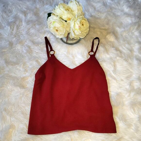 I Joah Flowy Top, Size Medium Wine, Burgundy NEW Camisole Strappy Top - Picture 11 of 11